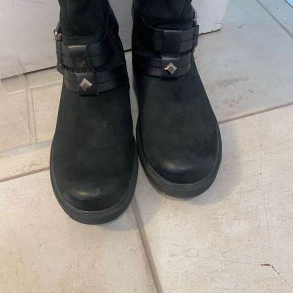 Earth | Sierra black leather knee high boots - Picture 8 of 12